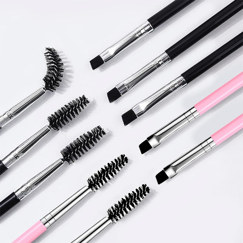 1/10pcs Soft Makeup Brushes Double Head Spiral Eyelash Eyebrow Brush Outline Blade Eyeliner Brush Multi-functional Makeup Tools Zpaxo