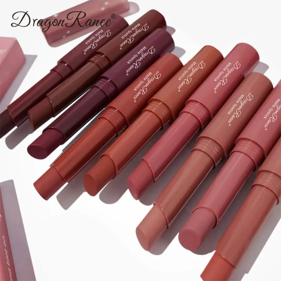 Lipstick Matte Matte Non-Fading Moisturizing European and American Makeup Lipstick Velvet Matte Lipstick Waterproof Not Easy to Fade Matte Lipstick Lipstick Zpaxo