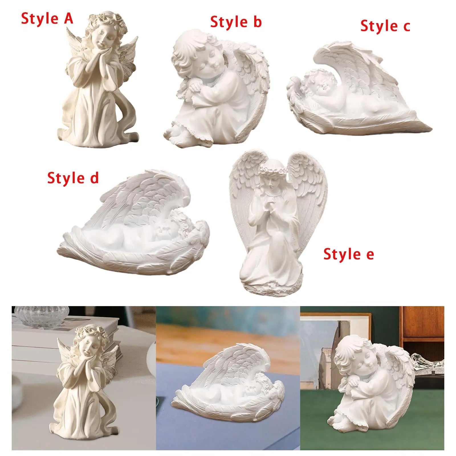 Praying Angel Resin Figurine – Home, Garden & Memorial Statue Angel Resin Figurine Zpaxo