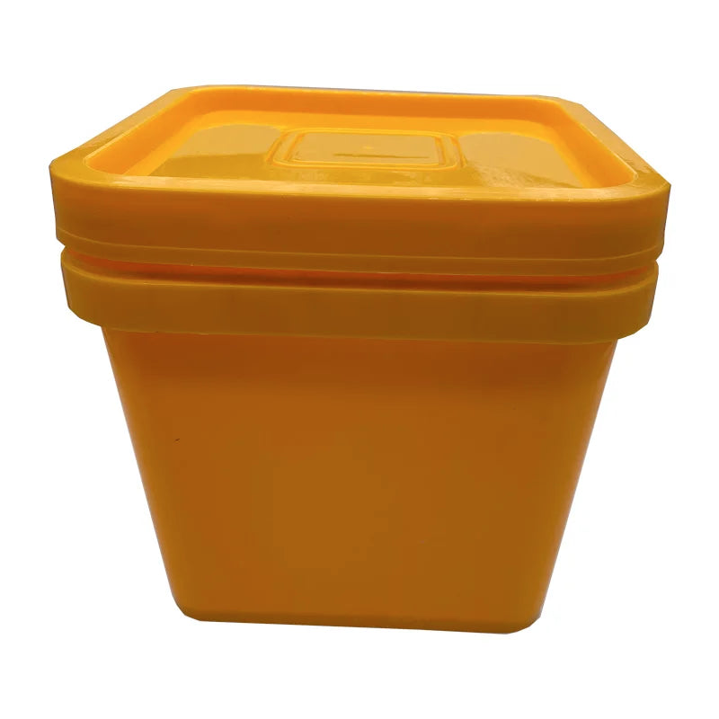 Quail Chicken Drinking Bucket Cup Portable Thickened Lid Square Pet Zpaxo YELLOW