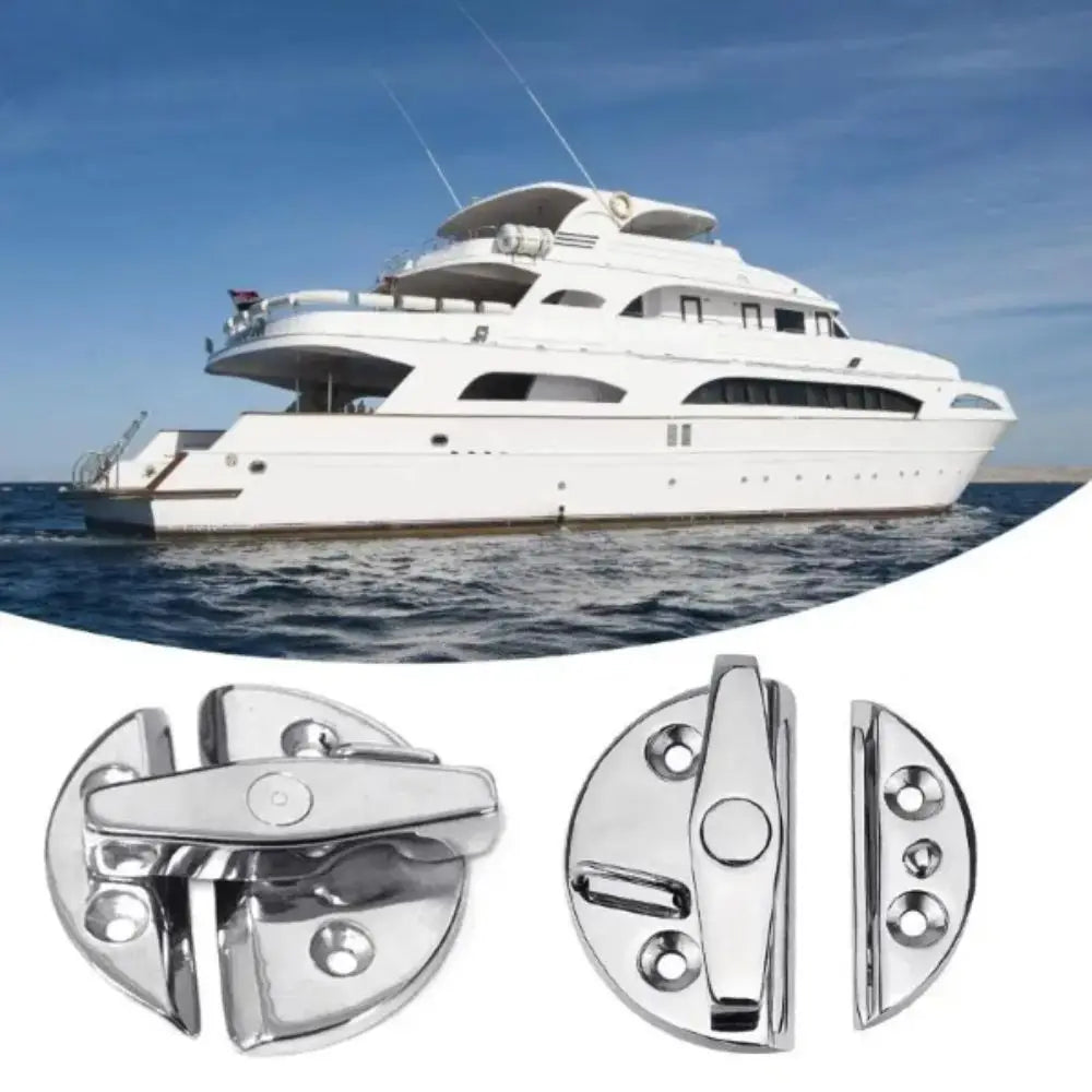 316 Stainless Steel Marine Cabinet Lock 180 Degree Rotation Round Shape Boat Hardware Accessories Durable Hardware Zpaxo