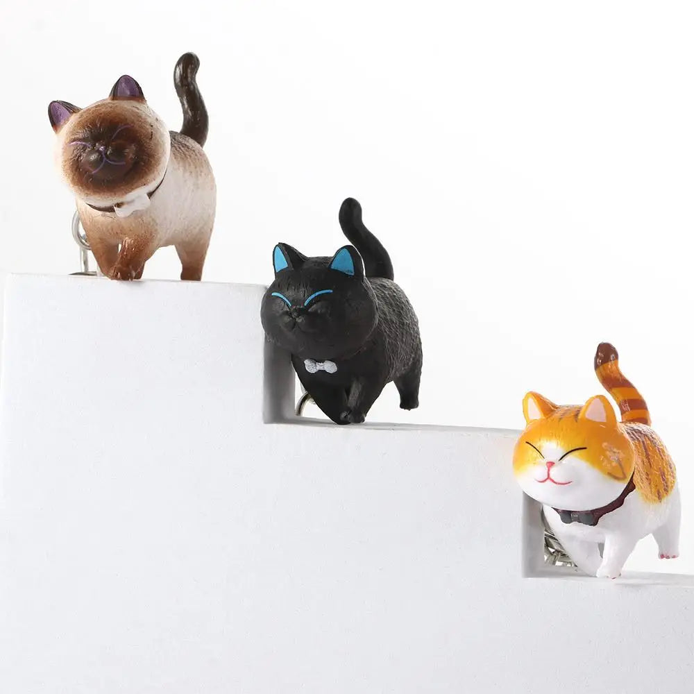 Lovely Cartoon Animal Cute Japanese Cat Kitten Key Chain Cat Keyring Bag Hanging Pendant Keychain Zpaxo