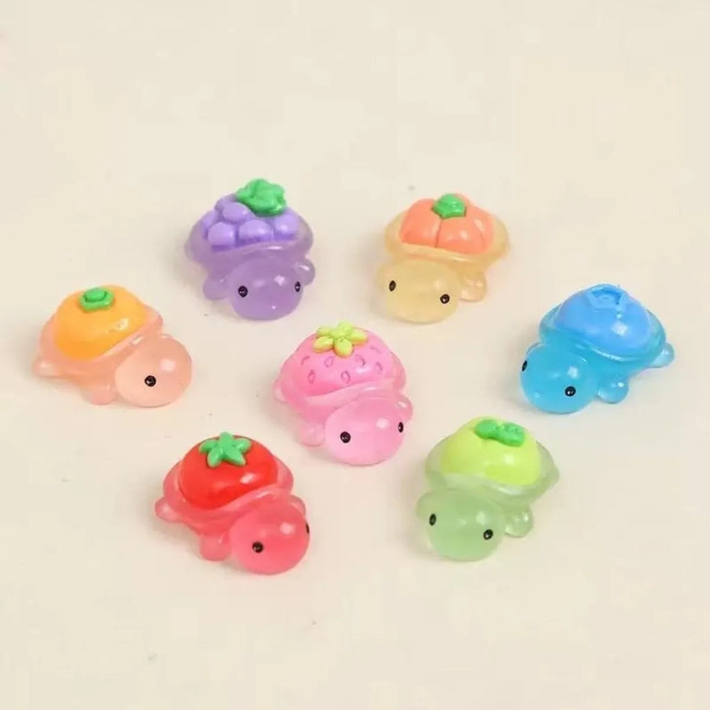 Glow Dark Fruit Turtle Resin Charms DIY Craft Supplies