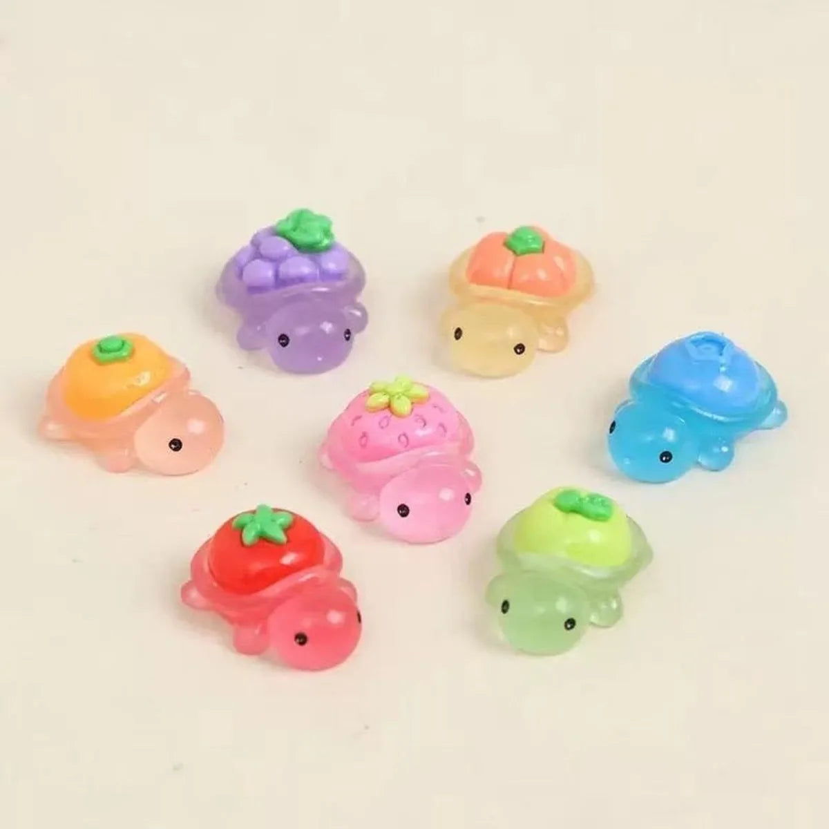 Glow Dark Fruit Turtle Resin Charms DIY Craft Supplies