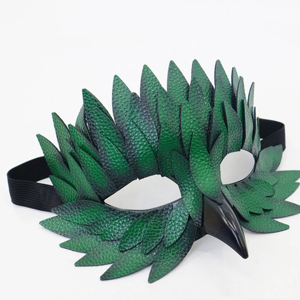Feather Half Face Mask – Masquerade, Halloween & Costume Party