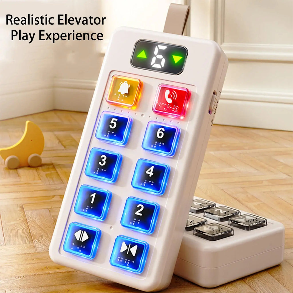 Elevator Toys For Kids Educational Button Sensory Board With Light Sound Numbers Elevator Activity Panel For Kids Boys Girls Zpaxo