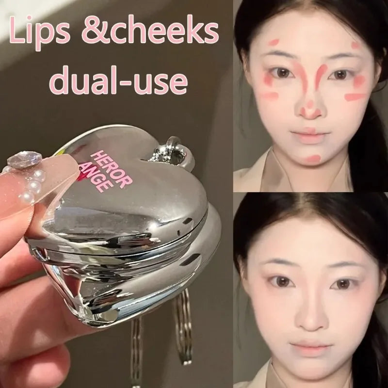 Highlighter Cream Blusher Palette Multi-use Water Light Natural Red