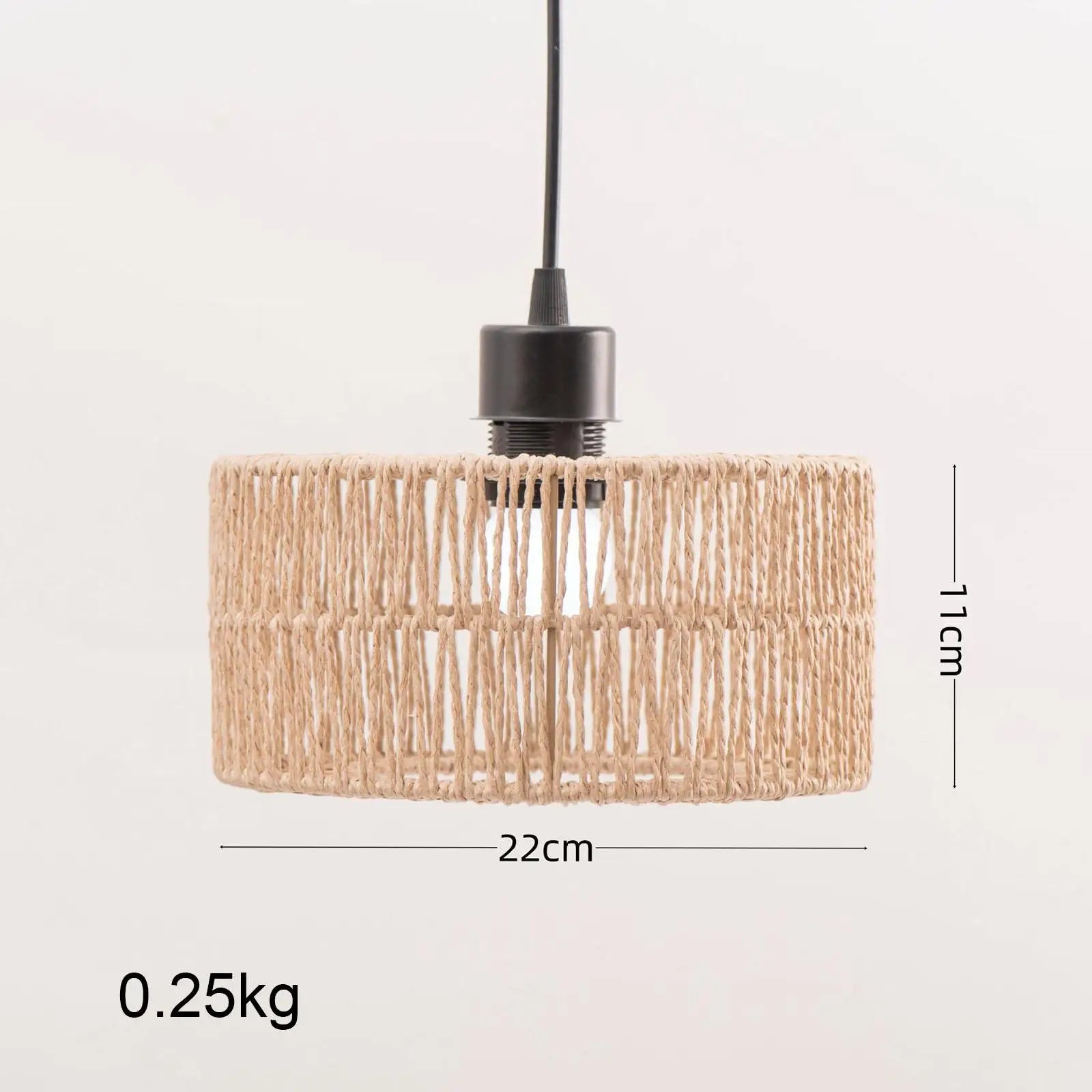 Boho Paper Rope Lampshade | Handwoven Pendant Light Shade Pendant Lampshade Zpaxo