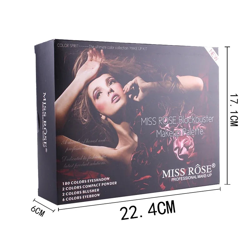 Miss Rose Professional 180 Eyeshadow Blush Cosmetic Foundation Face Zpaxo