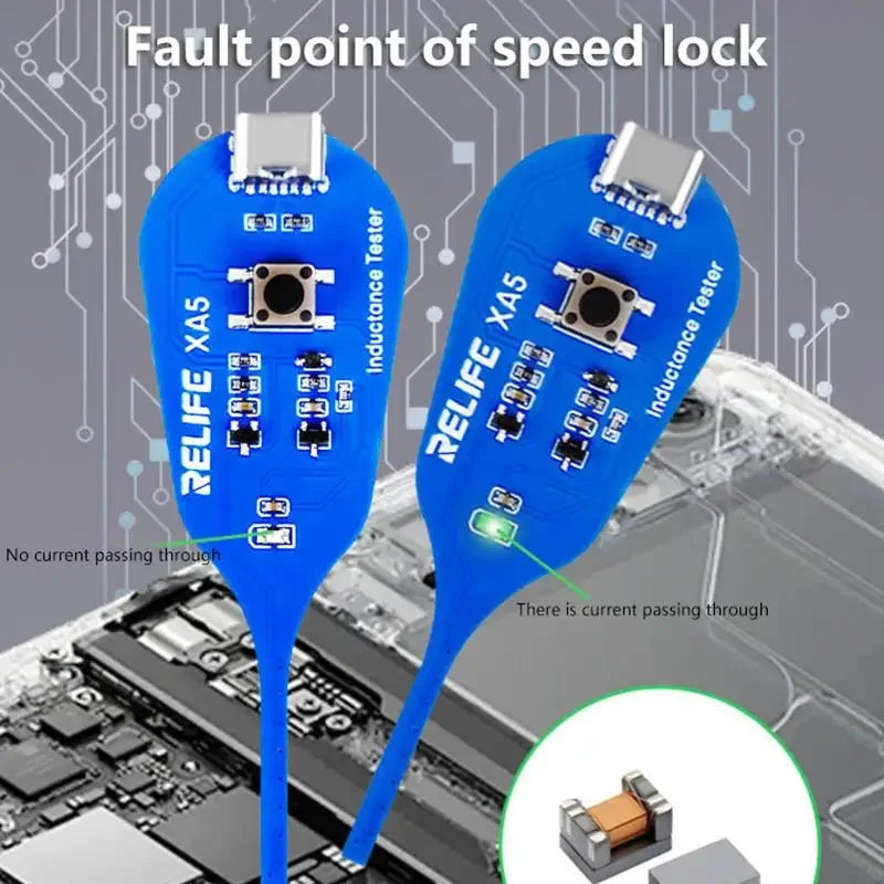1/2PCS XA5 Motherboard Coil Tester Inductor Detector Tool For PC Repair Electromagnetic Induction Quick Fault Check Zpaxo