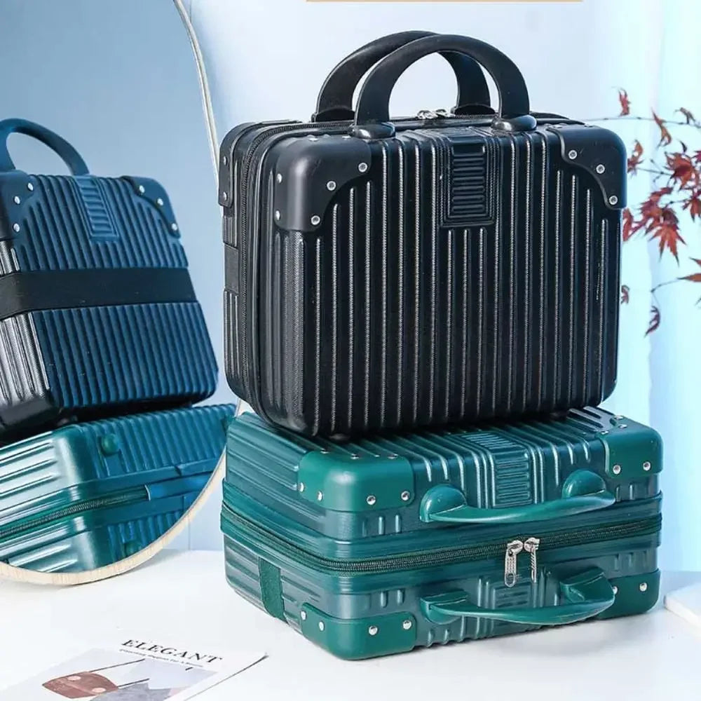 Mini Travel Suitcase Cosmetic Box Password Hand Luggage Organizer