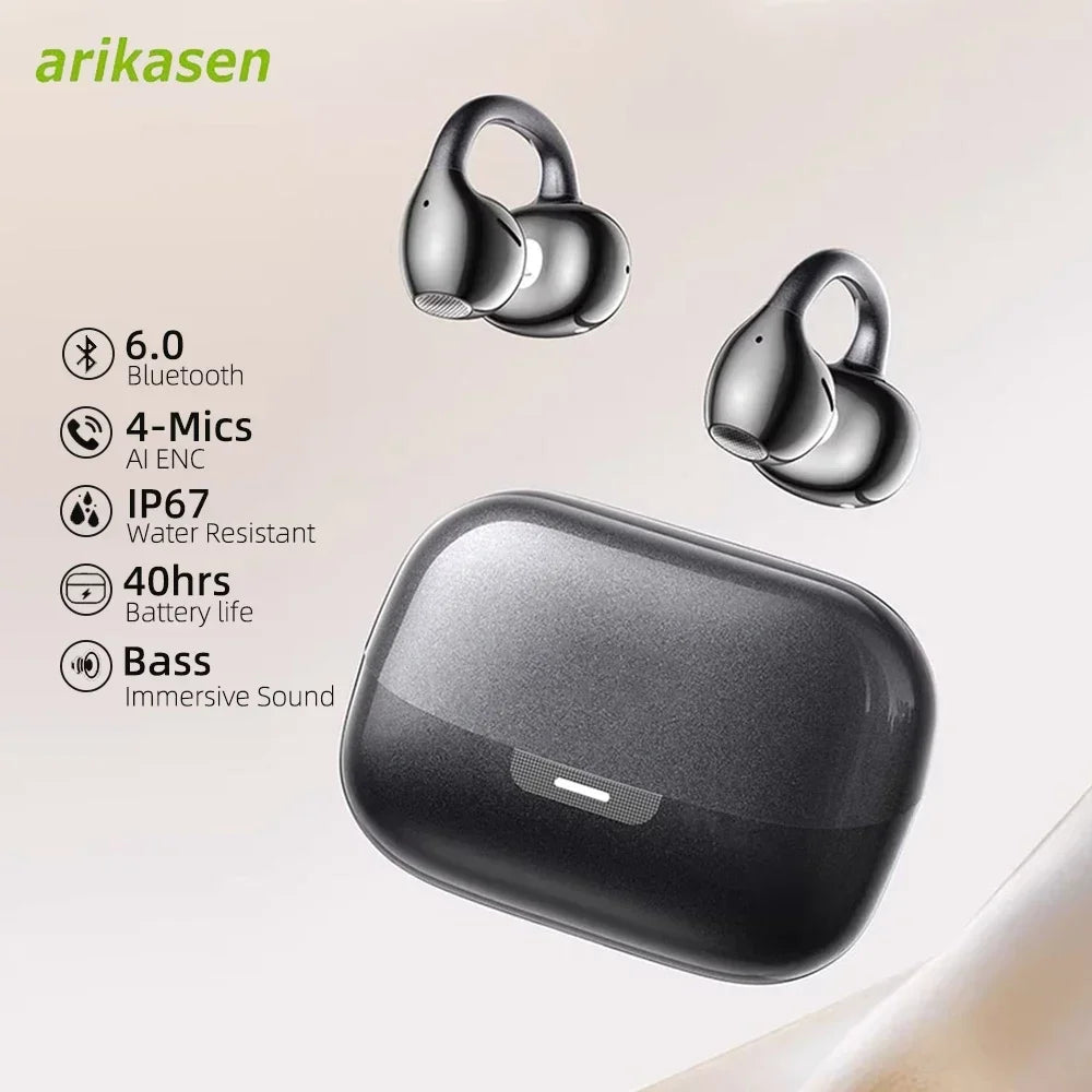 Open Ear Earbuds Bluetooth 6 0 Clip Lightweight Comfort Headphones