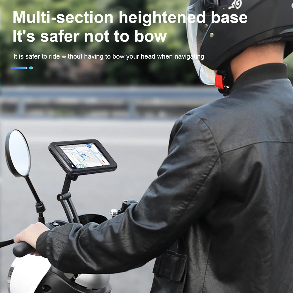 Waterproof Bicycle Mobile Phone Holder Support Universal Folding Motorcycle GPS 360°Swivel Adjustable Bike Cellphone Holder Zpaxo