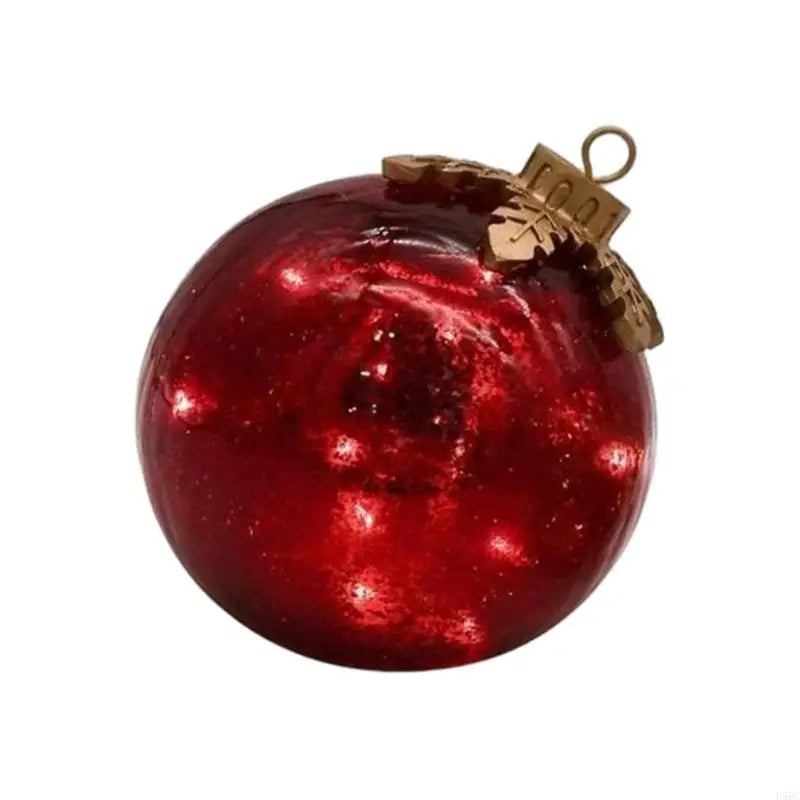 Glass Christmas Tree Ornament LED Lights Battery Powered Festival
