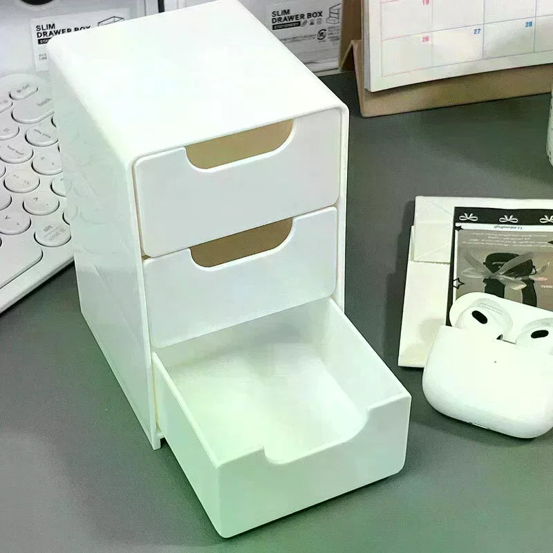 3-Tier Cosmetic Organizer with Drawers | Countertop Storage Box