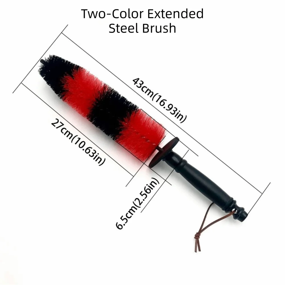 Long Handle Auto Wheel Cleaning Brush Soft Bristles Detailing Design Zpaxo