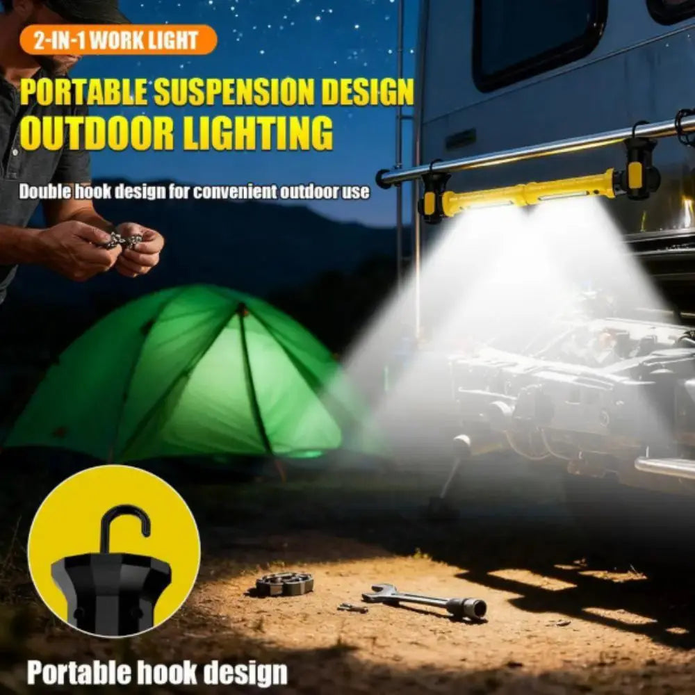 Magnetic Base COB Work Light 4000mAh Capacity Rechargeable Battery Zpaxo