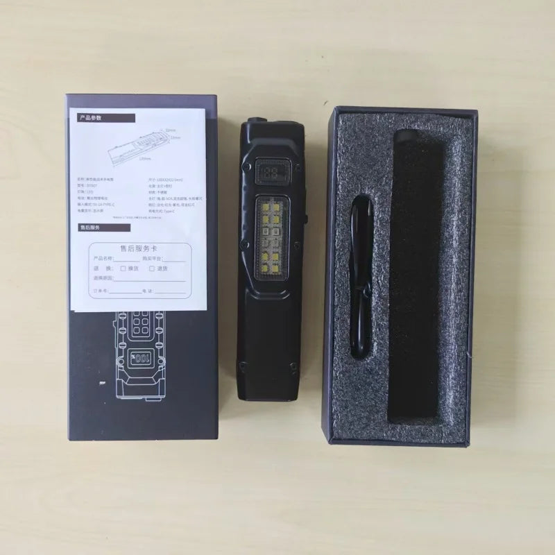 SHINEKNOT Tactical EDC Flashlight 1300LM Magnetic Side Light