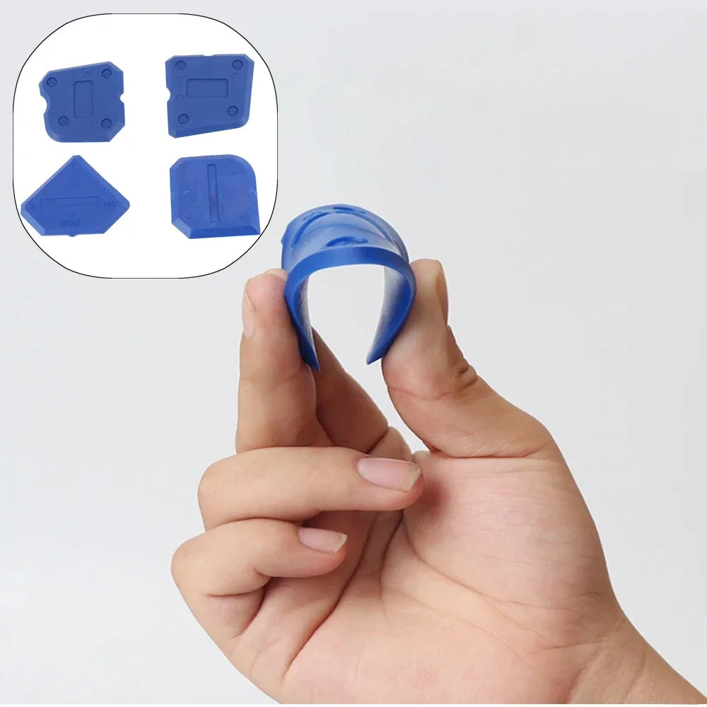 9pcs Caulking Tool Kit Plastic Sealant Finishing Tool with Multiple Shape and Size Portable Grout Scraper Multipurpose Caulk Zpaxo