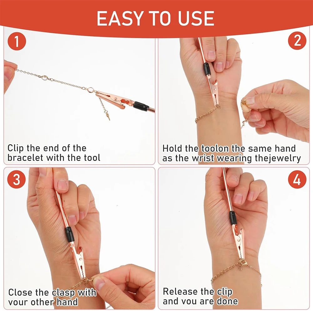 Bracelet Helper Tool Jewelry Clasp Helper Fastener Metal Necklace Bracelet Helper Hand Hooking Equipment Zpaxo