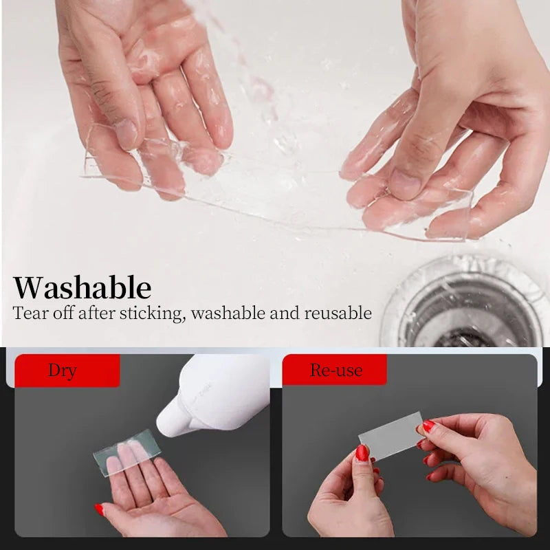 Nano Tape Strong Double Sided Sticky Washable Reusable Transparent