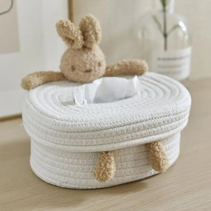Bear Rabbit Designs Desktop Tissue Box Holder Coffee Table Decoration
