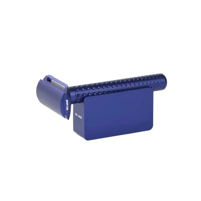 Yaqi Sputnik Dark Blue Aluminum Safety Razor & Stand for Men Men's Safety Razor Zpaxo