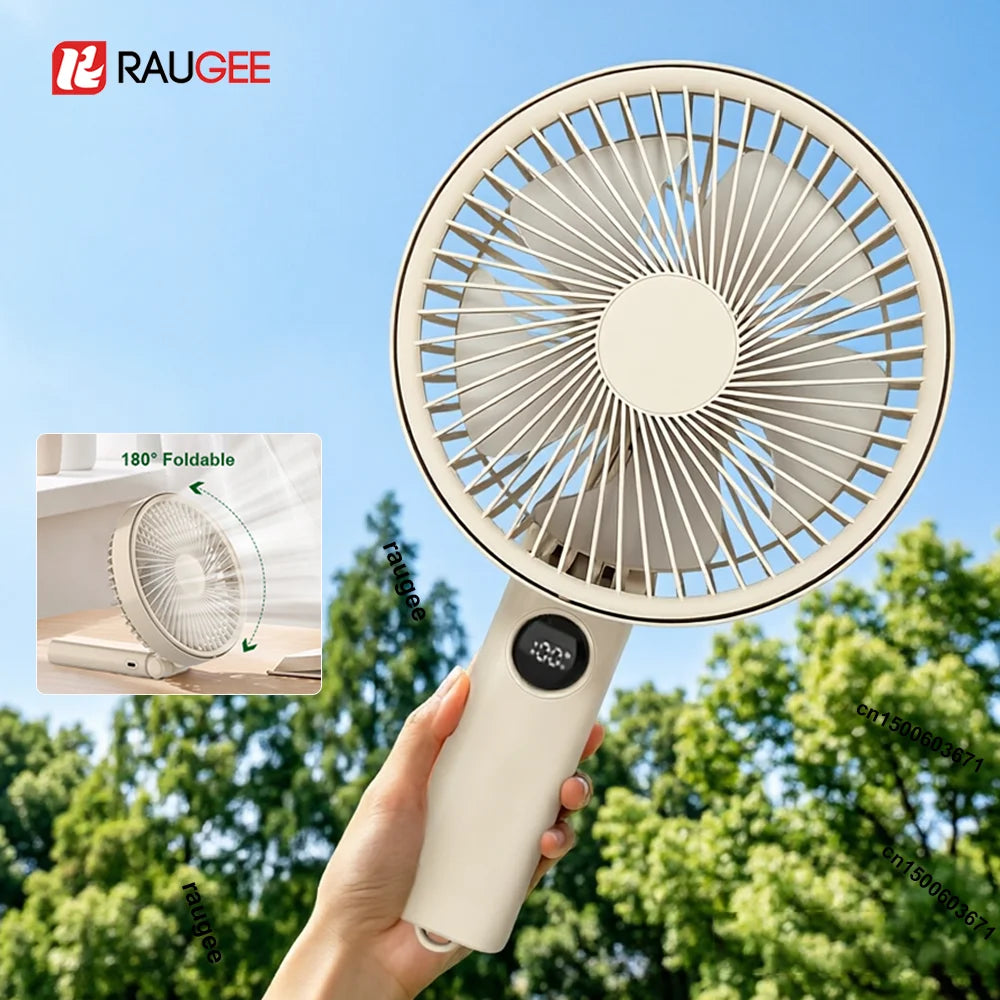 Portable Handheld Fan Folding Camping 3600mAh Desktop USB