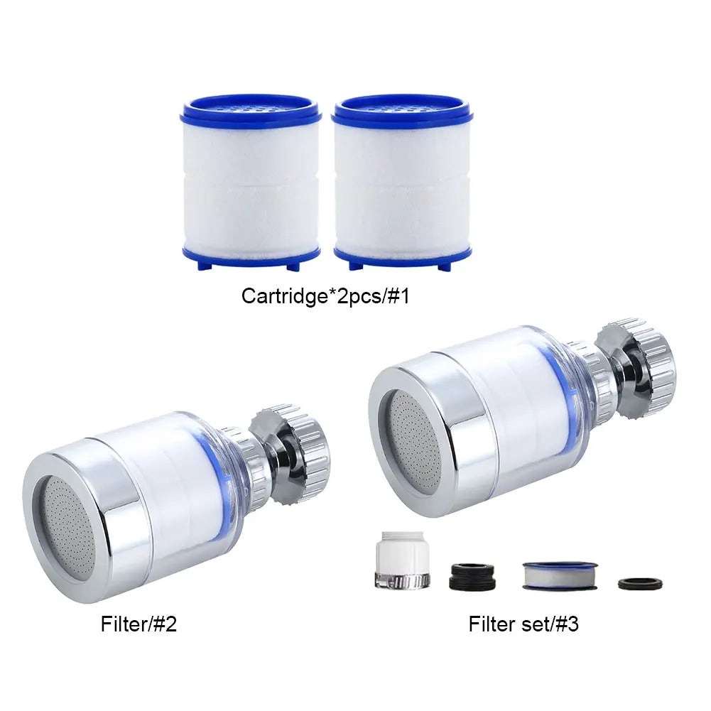 360 Degree Rotating Faucet Filters Bubbler Mount Water Saving Clean