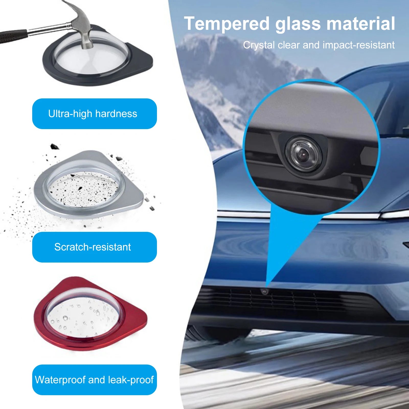 YZ For Tesla Model Y Juniper YL 2025 Front rear Bumper Camera Lens Guard Protective Cover Scratch Resistant Anti-stain ﻿ Zpaxo