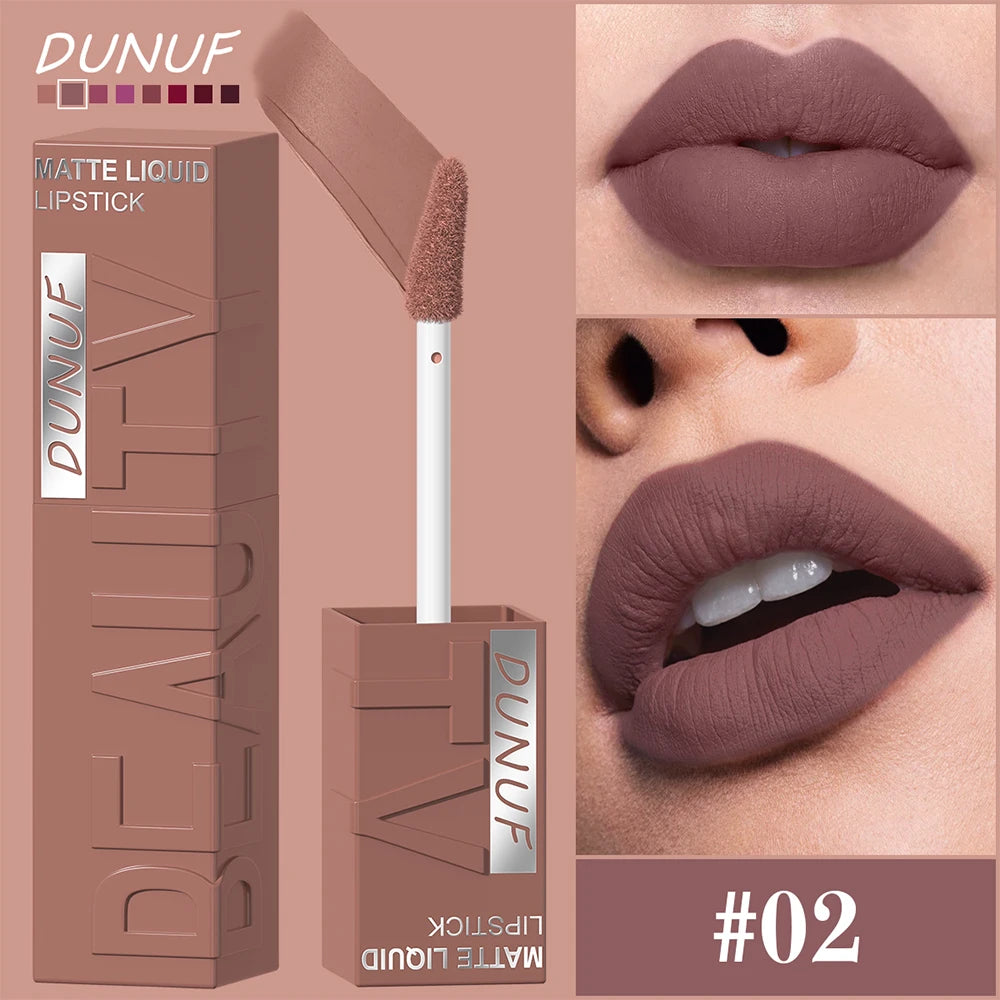 4Pcs Matte Nude Lip Gloss Smudge Proof Non Transfer Hydrating Waterproof Sweat Resistant Soft Smooth Texture For Long Wear Makeu Zpaxo