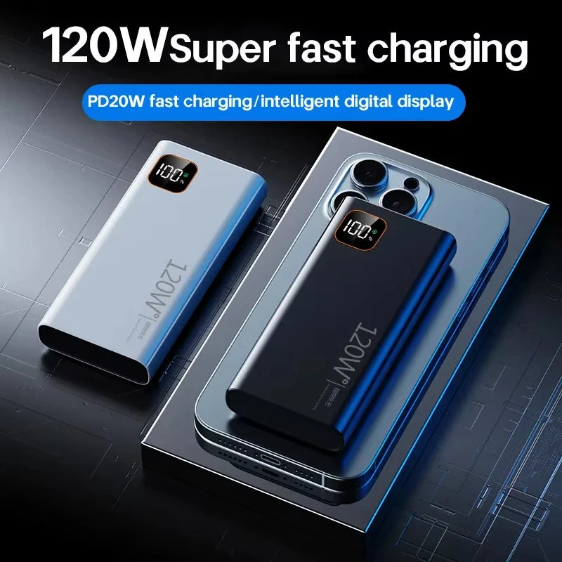500000mAh Power Bank Portable Super Fast Charge Power Bank Large Capacity Digital Display Battery For iPhone Samsung Zpaxo