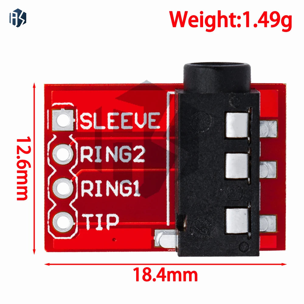 TRRS Audio Socket Module 1 Headphone Microphone Port MP3 Stereo Video Zpaxo