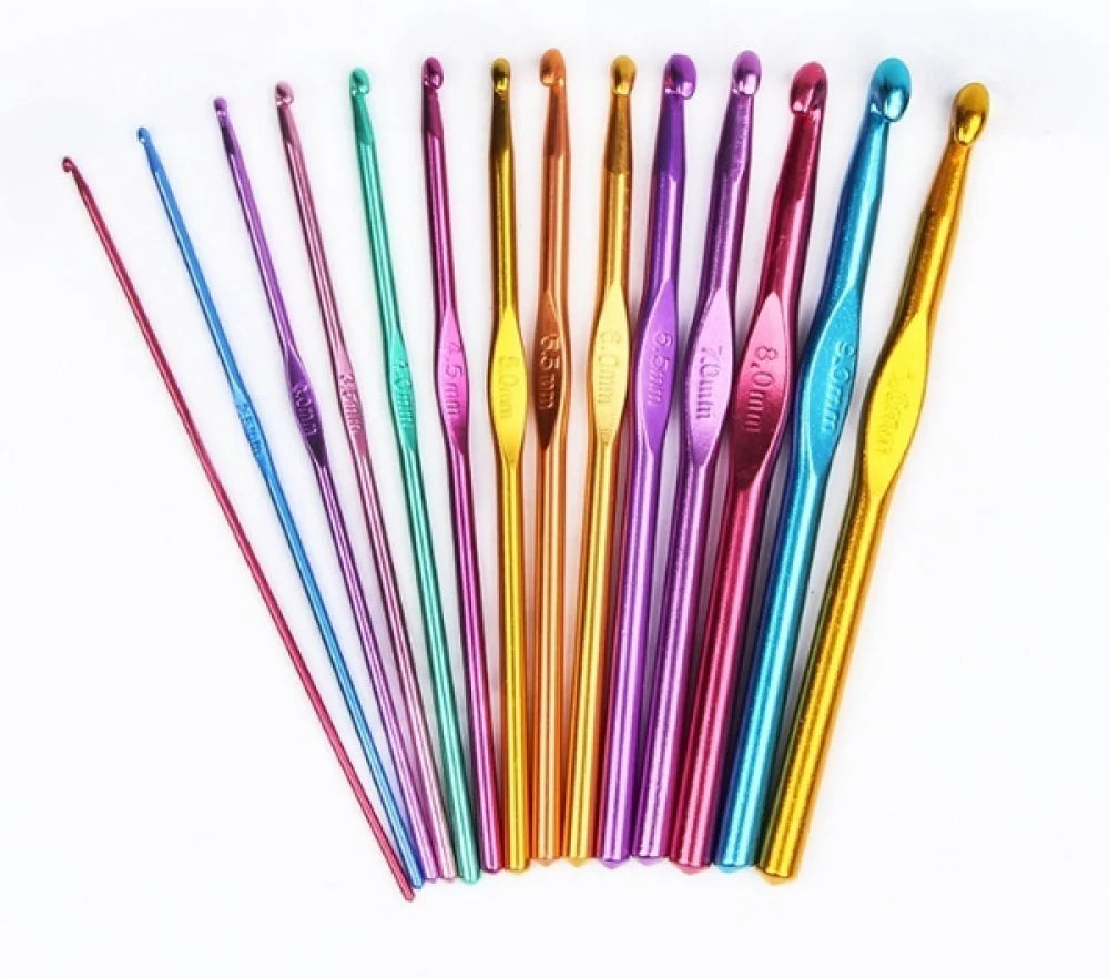 Aluminum Knitting Needles Metal Crochet Weave Sweater DIY Hand Craft Zpaxo