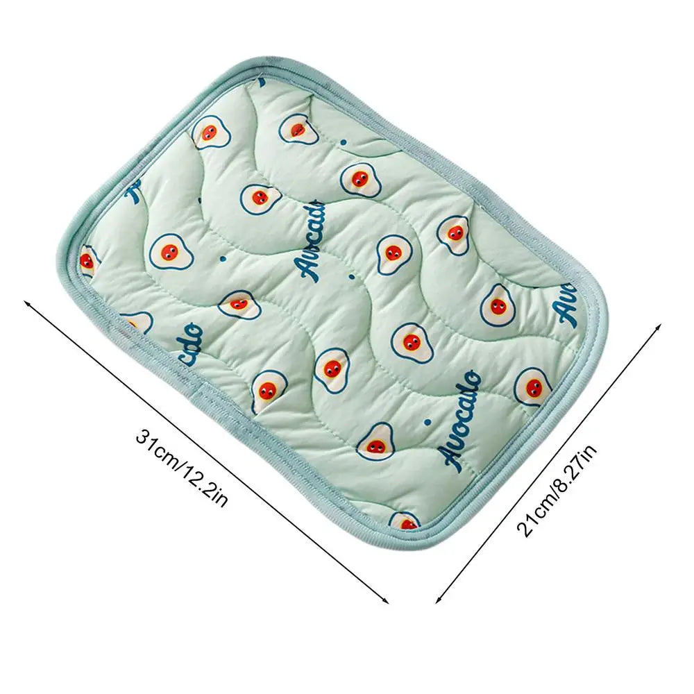 Pet Cooling Mat for Cats & Small Dogs – Ice Silk Summer Pad Pet Cooling Mat Zpaxo Green