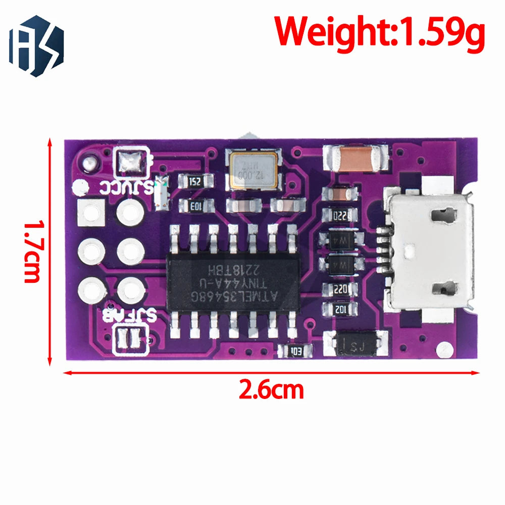 Micro USB Tiny AVR ISP ATtiny44 ATTiny45 ATTiny85 USBTinyISP Zpaxo