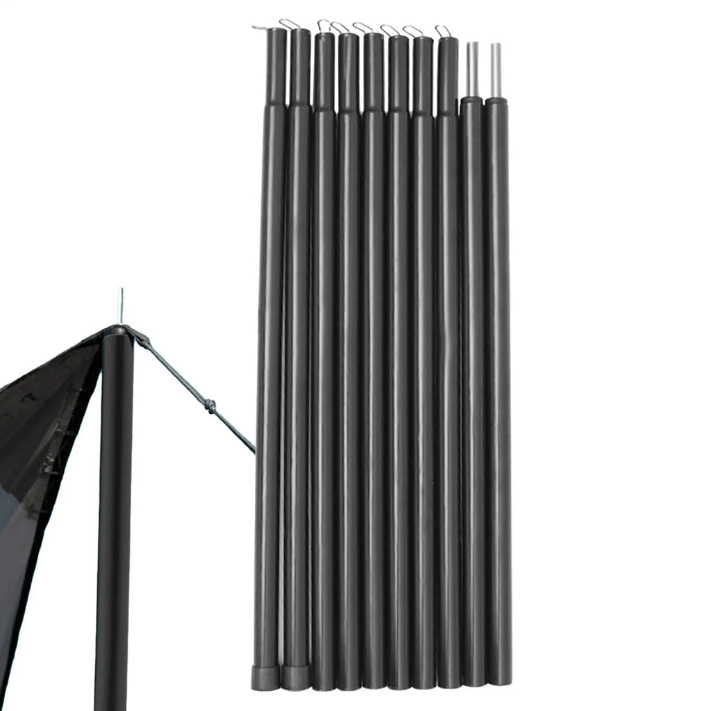 Shade Sail Poles Folding Portable Poles for Tarp Tent Iron Rods for Outdoor Sports for Sunshade Sail Beach Tent Canopies Zpaxo Default Title