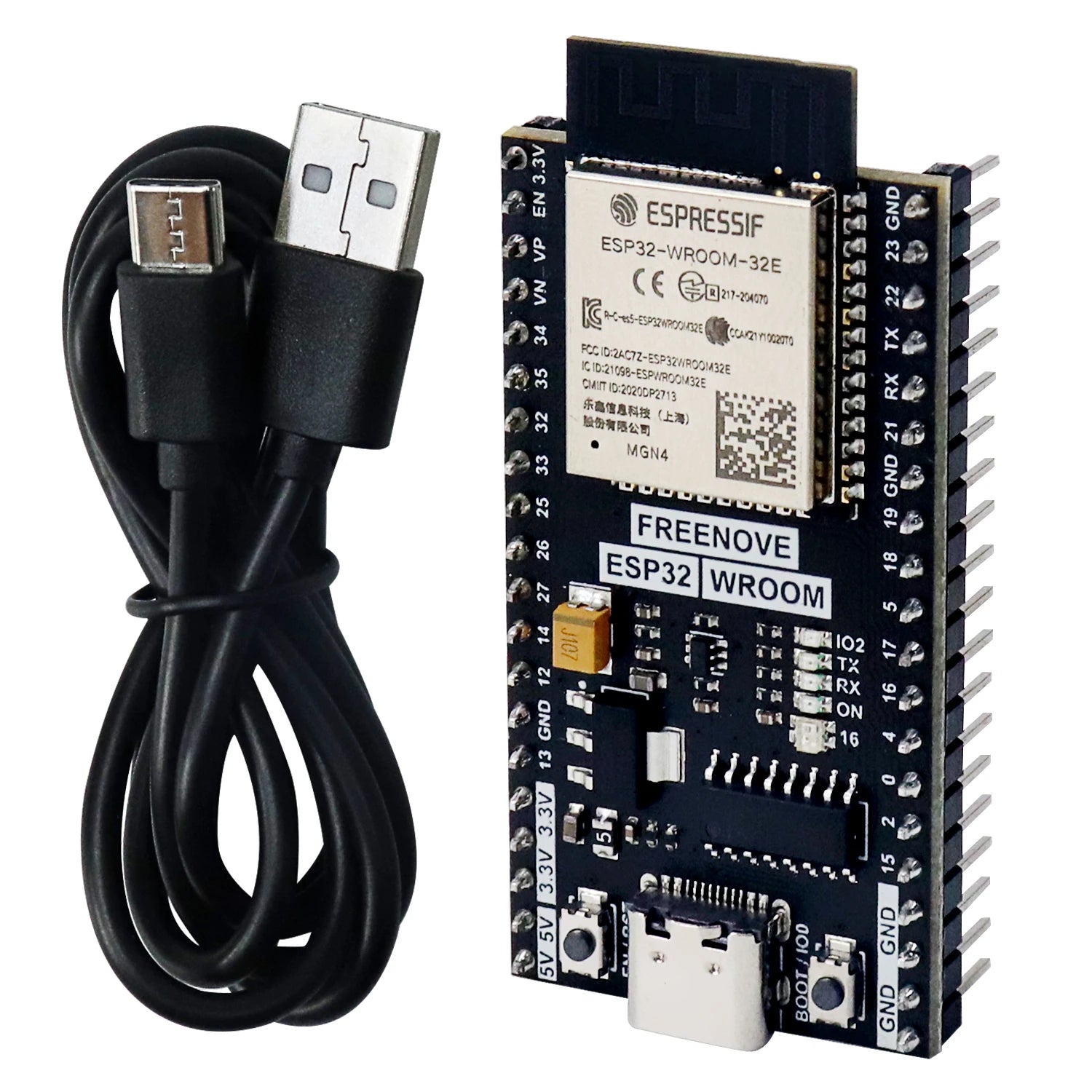 Freenove ESP32-WROOM WiFi MCU Board 240MHz Dual Core 32Bit Chip C Python Demo Codes & Practical Learning Tutorials Zpaxo 1 Pack