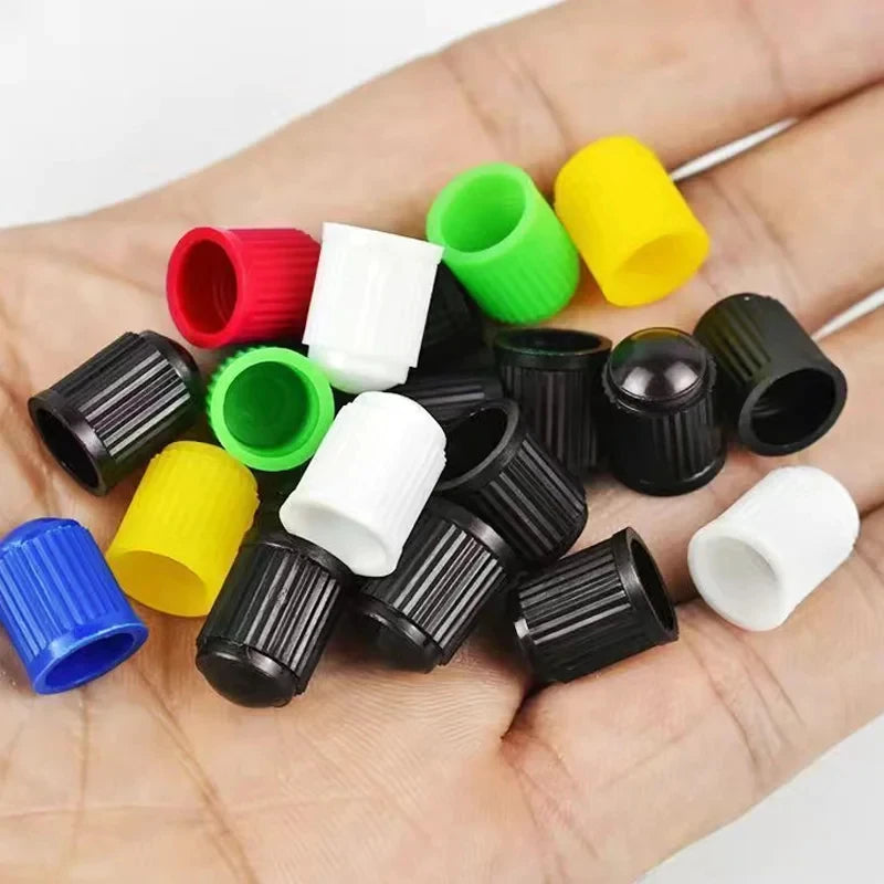 Plastic Tire Valve Dust Caps – 10–100 Pack | Schrader Valves