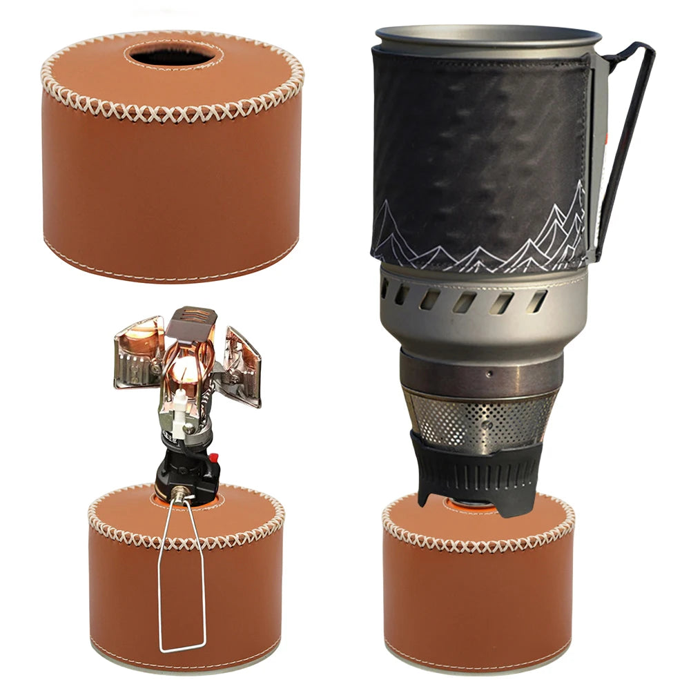 450 PU Leather Gas Tank Protective Case Can Cover Fuel Cylinder