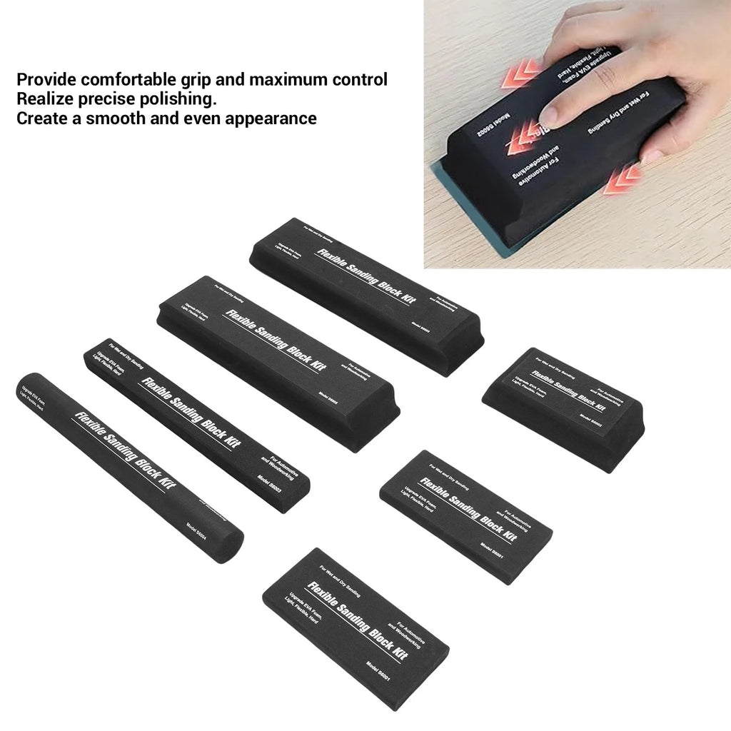 Sanding Block Papers EVA Accurate Control Comfortable Grip Flexible