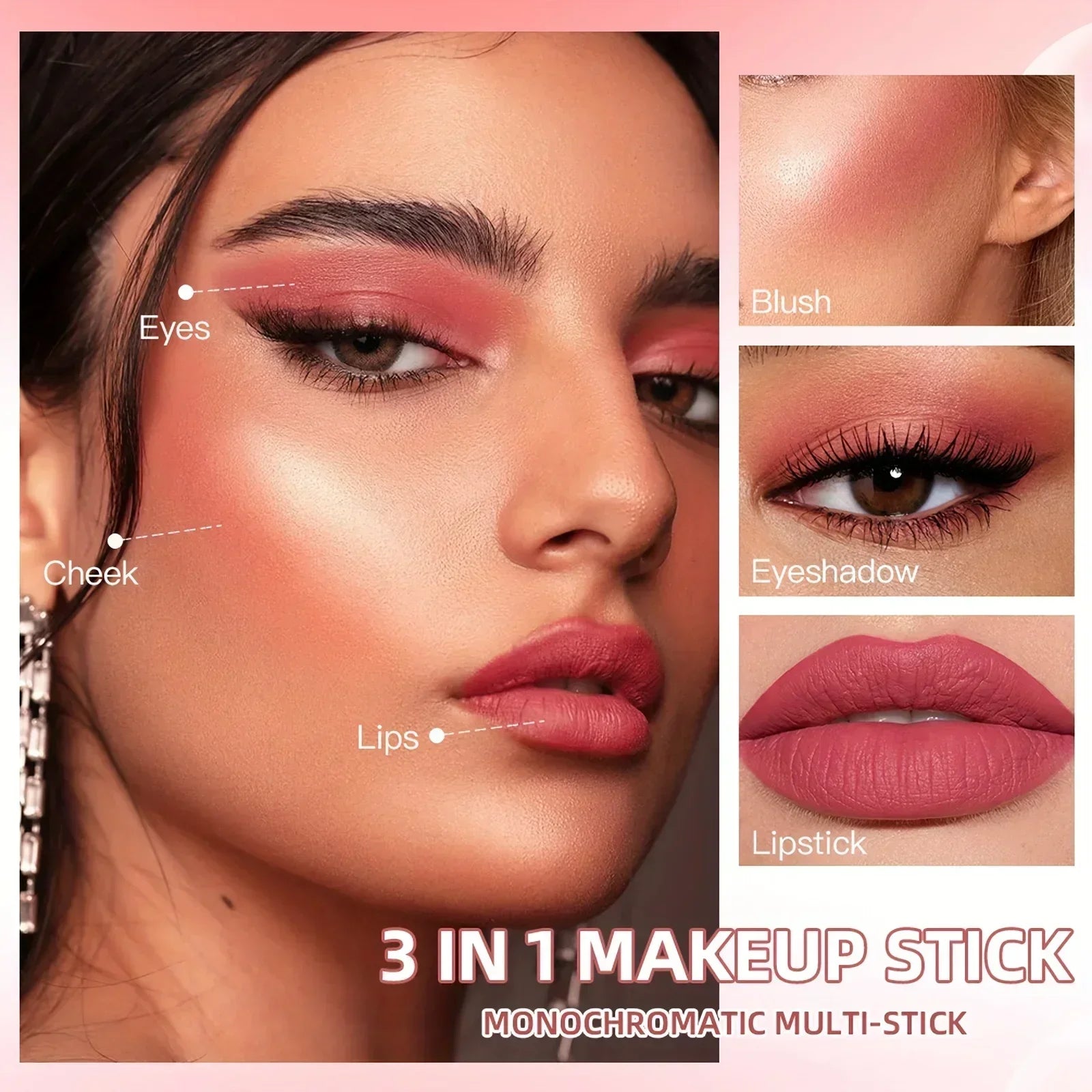 Light Eye Shadow Lipstick Three One Multifunctional Facial Makeup