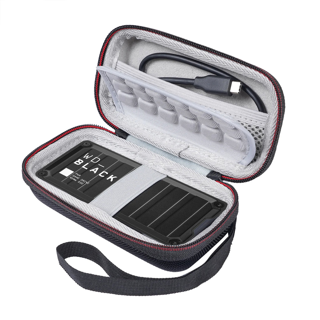 Hard Carrying Case Portable External Solid State Drive Compatible WD Zpaxo black