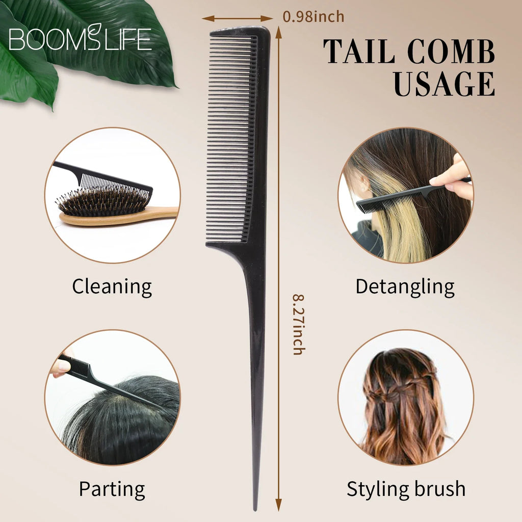 Denman Head Massage Brush Steel Hair Brush Wood HairBrush With Steel Needle Scalp Airbag Hair brush For Hair Combing Zpaxo