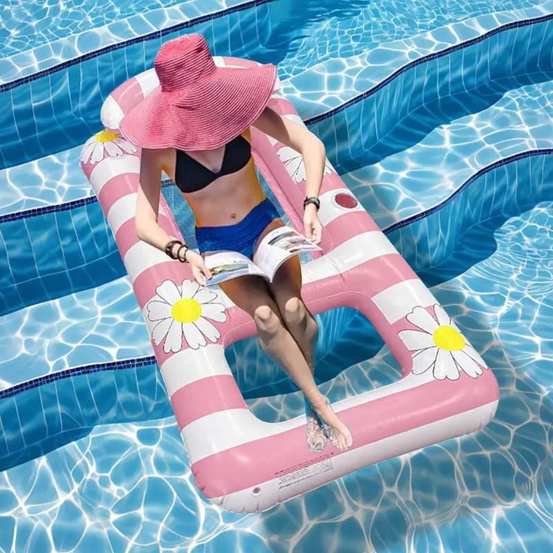 Pool Float Inflatable Floats Adult Pillow Support Portable Bed Zpaxo