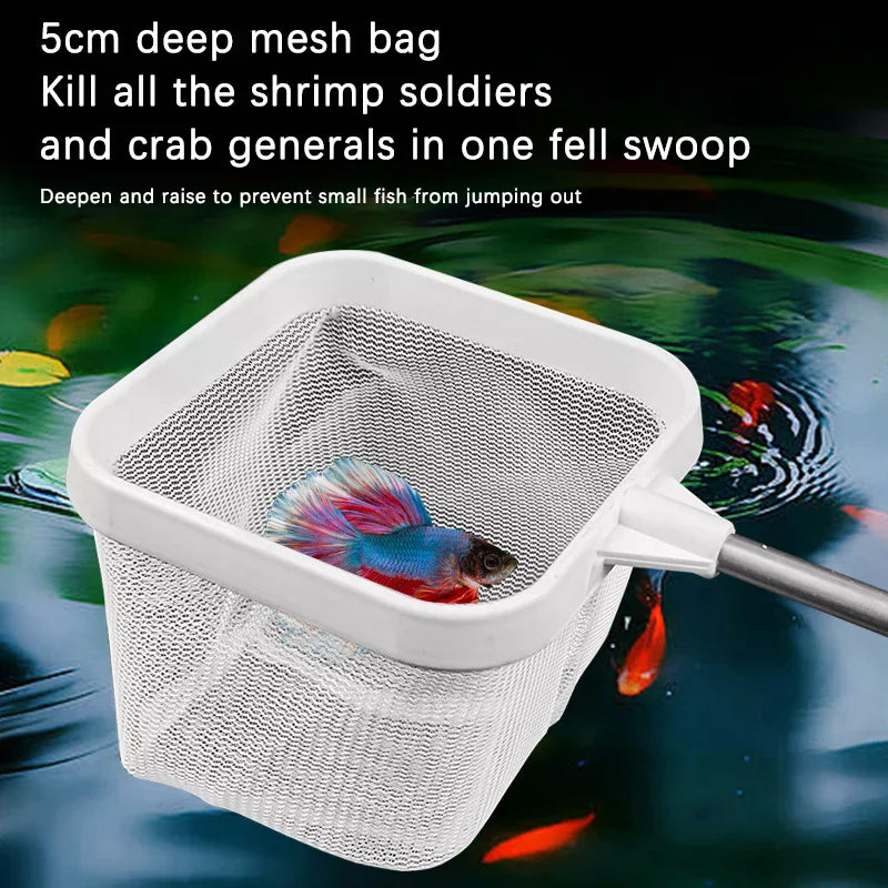 Fising Net Fish Tank Accessories Stainless Steel Telescopic Hand Aquarium For Catching Fish Shhrimp Tank Clean Accessories Zpaxo