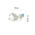 Cute Crystal White Fish Brooch Elegant High-end Dreamy Luxury Zpaxo ONESIZE