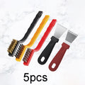 5-Piece Kitchen Cleaning Brush Gas Stove Scraper Wire Oil Dirt