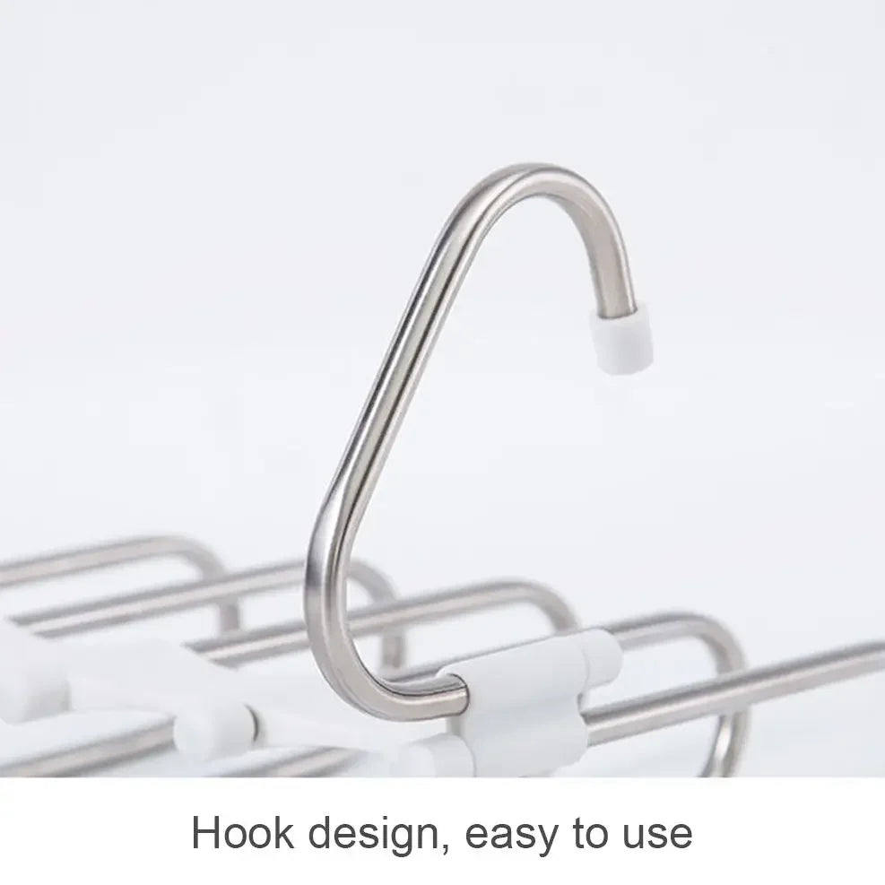 Stainless Steel Retractable Trouser Rack Folding Multi-functional