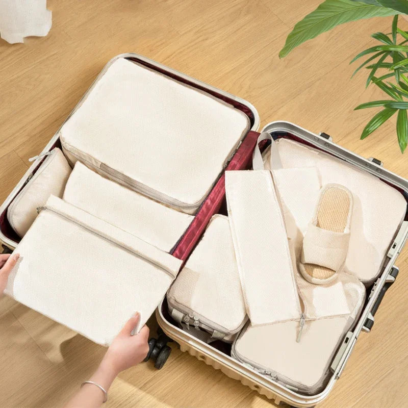 Portable Travel Compression Packing Cubes Bag Suitcase Clothes Handbag Travel Bag drawers for clothes folding bag hand big bags Zpaxo